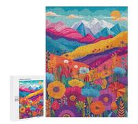 Jigsaw Puzzles for Adults 500 PCS Colorful Mountain Landscape Jigsaw Puzzles for Teenagers Improve Memory Train Your Brain And Hands Stress Reduction Gifts 500 PCS