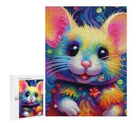 Jigsaw Puzzles for Adults 500 PCS Colorful Rainbow Kitten Jigsaws for Adults Fun Games Perfect Decoration Challenging To Complete 500 PCS