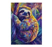 Jigsaw Puzzles for Adults 500 PCS Colorful Sloth in Jungle Adult Jigsaw Puzzle Brain Teaser Game A Work of Art Challenging To Complete 500 PCS