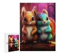 Jigsaw Puzzles for Adults 500 PCS Colorful Squirrel Friends Jigsaws for Adults Fun Games Perfect Decoration Challenging To Complete 500 PCS