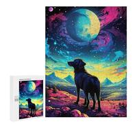 Jigsaw Puzzles for Adults 500 PCS Cosmic Canine Serenity Jigsaws for Adults Relax Games Presents for Women Gifts for Friends And Family 500 PCS