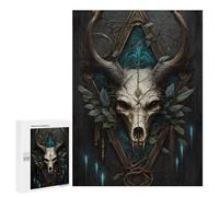 Jigsaw Puzzles for Adults 500 PCS Deer Skull with Antlers Artwork Jigsaws for Adults Family Games Stress Reliever Birthday Present, Gifts, 500 PCS