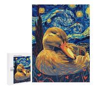 Jigsaw Puzzles for Adults 500 PCS Duck in Starry Night Style Adult Jigsaw Puzzle Relax Games Wall Decoration Gifts for Friends And Family 500 PCS
