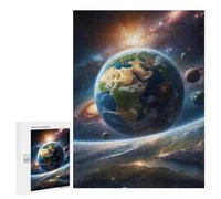 Jigsaw Puzzles for Adults 500 PCS Earth from Space A Cosmic View Puzzle For Teenagerss But Fun And Humorous Wishlist with Santa Claus Unique Birthday And Xmas Gifts 500 PCS