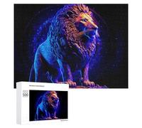 Jigsaw Puzzles for Adults 500 PCS Enchanted Lion Statue Mystic Artwork Jigsaw Relaxing Games Analysis And Logic Unique Birthday And Xmas Gifts 500 PCS