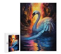 Jigsaw Puzzles for Adults 500 PCS Enchanted Swan Reflections Jigsaw Relaxing Games Analysis And Logic Unique Birthday And Xmas Gifts 500 PCS
