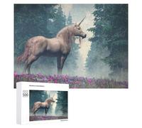 Jigsaw Puzzles for Adults 500 PCS Enchanted Unicorn in A Mystical Forest Jigsaw Relaxing Games Analysis And Logic Unique Birthday And Xmas Gifts 500 PCS