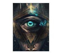 Jigsaw Puzzles for Adults 500 PCS Eye of The Pyramid Jigsaw Puzzle Toy Wall Decor Analysis And Logic Challenging To Complete 500 PCS