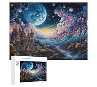 Jigsaw Puzzles for Adults 500 PCS Fantasy Castle Under A Starry Sky Puzzle for Adults Relax Games Difficult Hard Gifts for Friends And Family 500 PCS