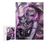 Jigsaw Puzzles for Adults 500 PCS Fantasy Fairy Cat Artwork Puzzles for Teenagers Precision Cutting Difficult And Challenge Birthday And Unique Gifts 500 PCS