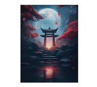 Jigsaw Puzzles for Adults 500 PCS Fantasy Japan Torri Gate Jigsaw Puzzle Toy Wall Decor Analysis And Logic Challenging To Complete 500 PCS
