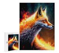 Jigsaw Puzzles for Adults 500 PCS Flaming Fox Artwork Jigsaw Puzzle Family Game But Fun And Humorous Birthday Present, Gifts, 500 PCS