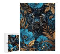 Jigsaw Puzzles for Adults 500 PCS Floral Black Panther Jigsaws for Adults Relax Games Presents for Women Gifts for Friends And Family 500 PCS