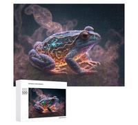 Jigsaw Puzzles for Adults 500 PCS Galactic Frog Cosmic Artwork Jigsaws for Adults Fun Games Perfect Decoration Challenging To Complete 500 PCS