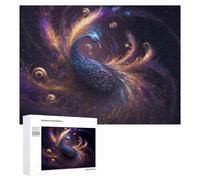 Jigsaw Puzzles for Adults 500 PCS Galactic Peacock Cosmic Beauty -1 Jigsaw Relaxing Games Analysis And Logic Unique Birthday And Xmas Gifts 500 PCS
