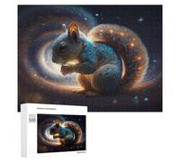 Jigsaw Puzzles for Adults 500 PCS Galactic Squirrel Cosmic Whiskered Wonder -1 Jigsaw Relaxing Games Analysis And Logic Unique Birthday And Xmas Gifts 500 PCS