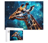 Jigsaw Puzzles for Adults 500 PCS Giraffe in Cosmic Dreamscape Puzzle for Adults Relax Games Difficult Hard Gifts for Friends And Family 500 PCS