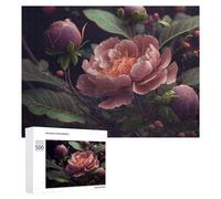 Jigsaw Puzzles for Adults 500 PCS Glowing Peony Bloom-1 Jigsaws for Adults Fun Games Perfect Decoration Challenging To Complete 500 PCS