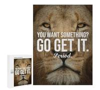 Jigsaw Puzzles for Adults 500 PCS Go After What You Want Puzzle For Teenagerss But Fun And Humorous Wishlist with Santa Claus Unique Birthday And Xmas Gifts 500 PCS