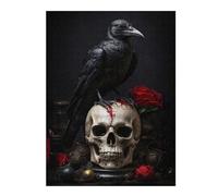 Jigsaw Puzzles for Adults 500 PCS Gothic Crow Adult Jigsaw Puzzle Brain Teaser Game A Work of Art Challenging To Complete 500 PCS