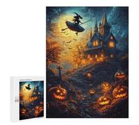 Jigsaw Puzzles for Adults 500 PCS Halloween Haunted House Scene Puzzles for Teenagers Precision Cutting Difficult And Challenge Birthday And Unique Gifts 500 PCS