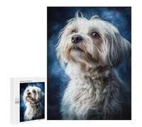 Jigsaw Puzzles for Adults 500 PCS Havanese Dog Portrait Adult Jigsaw Puzzle Relax Games Wall Decoration Gifts for Friends And Family 500 PCS