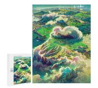 Jigsaw Puzzles for Adults 500 PCS Island Above The Clouds Puzzle for Adults Relax Games Difficult Hard Gifts for Friends And Family 500 PCS