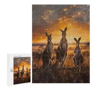 Jigsaw Puzzles for Adults 500 PCS Kangaroos Sunset Painting Puzzle For Teenagerss But Fun And Humorous Wishlist with Santa Claus Unique Birthday And Xmas Gifts 500 PCS