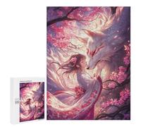 Jigsaw Puzzles for Adults 500 PCS Kitsune Ethereal Bond Jigsaws for Adults Relax Games Presents for Women Gifts for Friends And Family 500 PCS