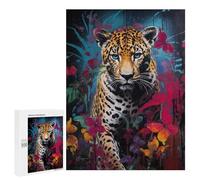 Jigsaw Puzzles for Adults 500 PCS Leopard Banksy Graffiti Adult Puzzles Brain Teaser Game Presents for Women Gifts for Friends And Family 500 PCS