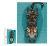 Jigsaw Puzzles for Adults 500 PCS Leopard Swimming in Water-6 Puzzles for Teenagers Precision Cutting Difficult And Challenge Birthday And Unique Gifts 500 PCS