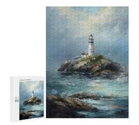 Jigsaw Puzzles for Adults 500 PCS Lighthouse Oil Painting Jigsaws for Adults Relax Games Presents for Women Gifts for Friends And Family 500 PCS