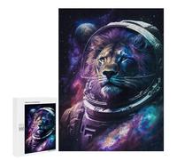 Jigsaw Puzzles for Adults 500 PCS Lion Astronaut in Space -3 Puzzle For Teenagerss But Fun And Humorous Wishlist with Santa Claus Unique Birthday And Xmas Gifts 500 PCS
