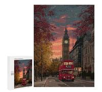 Jigsaw Puzzles for Adults 500 PCS London Autumn Evening Scene Puzzles for Teenagers Precision Cutting Difficult And Challenge Birthday And Unique Gifts 500 PCS