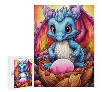 Jigsaw Puzzles for Adults 500 PCS Magical Baby Dragon Hatching Jigsaws for Adults Fun Games Perfect Decoration Challenging To Complete 500 PCS