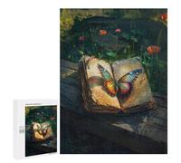 Jigsaw Puzzles for Adults 500 PCS Magical Garden Book with Butterfly Puzzles for Teenagers Precision Cutting Difficult And Challenge Birthday And Unique Gifts 500 PCS