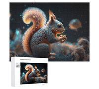 Jigsaw Puzzles for Adults 500 PCS Magical Glittering Squirrel in Space -1 Jigsaw Relaxing Games Analysis And Logic Unique Birthday And Xmas Gifts 500 PCS