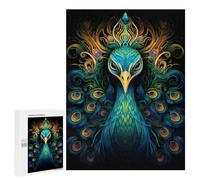 Jigsaw Puzzles for Adults 500 PCS Magical Peacock Artwork Jigsaw Relaxing Games Analysis And Logic Unique Birthday And Xmas Gifts 500 PCS