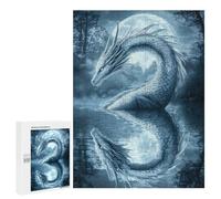 Jigsaw Puzzles for Adults 500 PCS Magical Silver Dragon Adult Puzzles Brain Teaser Game Presents for Women Gifts for Friends And Family 500 PCS