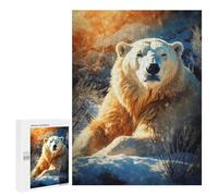 Jigsaw Puzzles for Adults 500 PCS Majestic Polar Bear Adult Jigsaw Puzzle Relax Games Wall Decoration Gifts for Friends And Family 500 PCS
