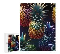 Jigsaw Puzzles for Adults 500 PCS Metallic Pineapple Rainbow Adult Jigsaw Puzzle Relax Games Wall Decoration Gifts for Friends And Family 500 PCS