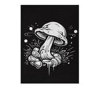 Jigsaw Puzzles for Adults 500 PCS Mushroom Drawing Jigsaw Puzzle Toy Wall Decor Analysis And Logic Challenging To Complete 500 PCS