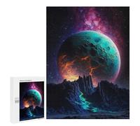 Jigsaw Puzzles for Adults 500 PCS Mystical Planet with Lava Flow Jigsaws for Adults Family Games Stress Reliever Birthday Present, Gifts, 500 PCS