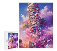 Jigsaw Puzzles for Adults 500 PCS Neon Skyscraper Dreamscape -2 Jigsaw Puzzle Family Game But Fun And Humorous Birthday Present, Gifts, 500 PCS