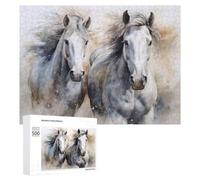 Jigsaw Puzzles for Adults 500 PCS Painted Horses Artistic Elegance Puzzle for Adults Relax Games Difficult Hard Gifts for Friends And Family 500 PCS