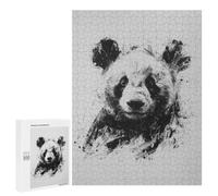 Jigsaw Puzzles for Adults 500 PCS Panda Head In Charcoal Adult Jigsaw Puzzle Relax Games Wall Decoration Gifts for Friends And Family 500 PCS