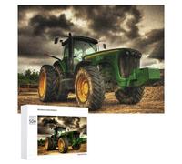 Jigsaw Puzzles for Adults 500 PCS Powerful Farm Tractor Under Stormy Skies Jigsaws for Adults Fun Games Perfect Decoration Challenging To Complete 500 PCS