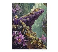 Jigsaw Puzzles for Adults 500 PCS Purple Alien Monster Jigsaw Puzzle Toy Wall Decor Analysis And Logic Challenging To Complete 500 PCS