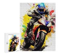 Jigsaw Puzzles for Adults 500 PCS Racing Spirit Motorcycle Artwork -1 Puzzle for Adults Relax Games Difficult Hard Gifts for Friends And Family 500 PCS