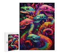 Jigsaw Puzzles for Adults 500 PCS Rainbow Serpent Dance Jigsaw Relaxing Games Analysis And Logic Unique Birthday And Xmas Gifts 500 PCS